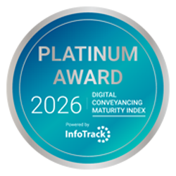 Digital Conveyancing Platinum award badge 2026